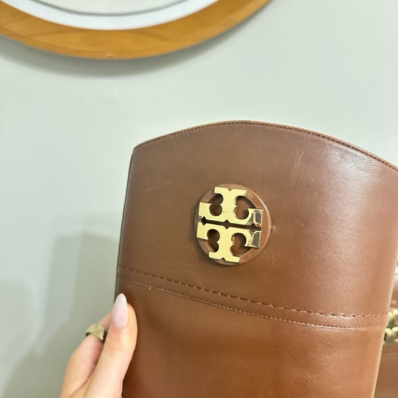 Tory Burch Brown Leather Riding Boots - Picture 7 of 12